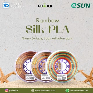 eSUN 3D Filament Terbaru Rainbow Mix Color Silk PLA 1.75 mm
